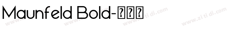 Maunfeld Bold字体转换